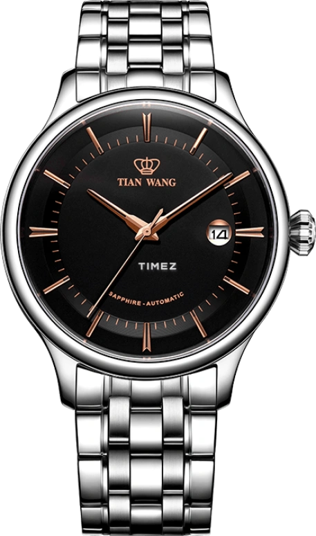 TianWang,Kunlun 42mm,42mm,Stainless Steel,Black,Automatic,Day,Sapphire,Crystal Glass,GS51134S,GS51134S.D.S.BP