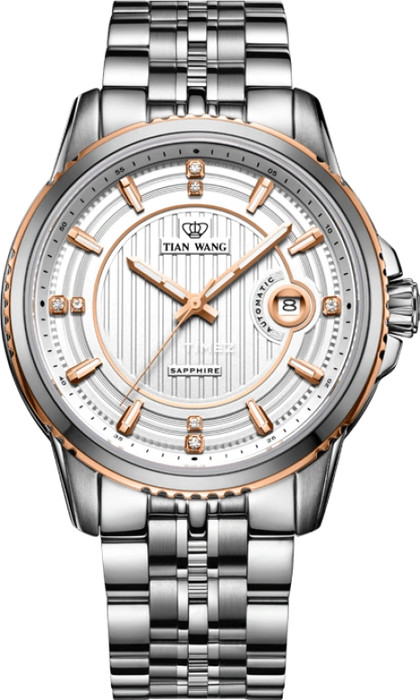 TianWang,Permanent ,Stainless Steel,White,Automatic,Day,Sapphire,Crystal Glass,GS5779TP,GS5779TP/D