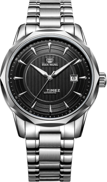 TianWang,Cardiac ,Stainless Steel,Black,Automatic,Day,Sapphire,Crystal Glass,GS5824S,GS5824S/D