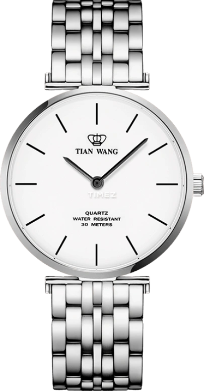 TianWang,TWINKLE ,Stainless Steel,White,Quartz,Sapphire,Glass,Round,LS3910S,LS3910S-A