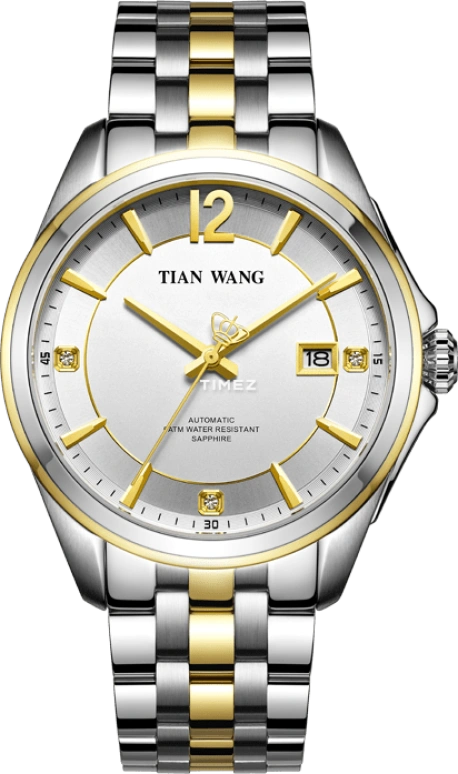TianWang,Legend ,Stainless Steel,White,Automatic,Day,Sapphire,Glass,GG5979T,GG5979T.D.T.W