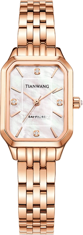 TianWang,FangHua 26.50mm,26.50mm,Stainless Steel,White,Quartz,Crystal Glass,Other,LS31542P,LS31542P.P.W