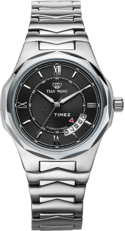 TianWang,Permanent ,Stainless Steel,Black,Automatic,Day,Sapphire,Crystal Glass,GS5575S,GS5575S/D