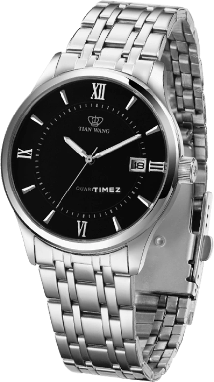 TianWang,Other ,Stainless Steel,Black,Quartz,Day,Sapphire,Crystal Glass,GS3776S,GS3776S/D-B
