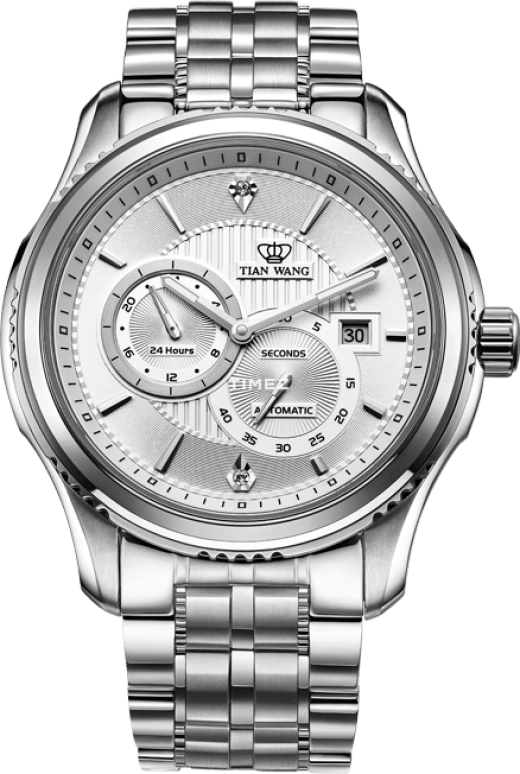 TianWang,Permanent ,Stainless Steel,White,Automatic,Day,Big Date,GS5711S,GS5711S/D-A