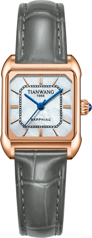 TianWang,Shine ,Stainless Steel,Silver White,Quartz,Crystal Glass,Rectangular,LS31580P,LS31580P.LA.W