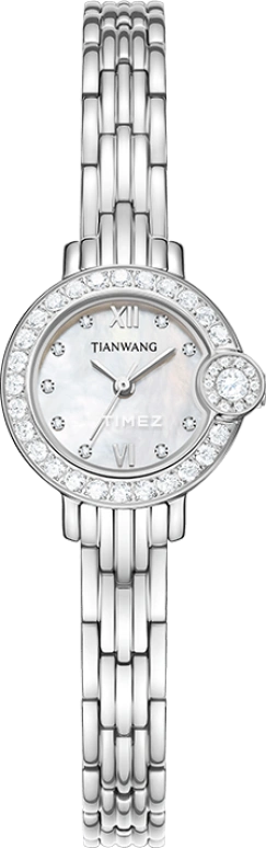 TianWang,Star 23mm,23mm,Stainless Steel,Silver White,Quartz,Glass,Round,LS31270S,LS31270S.S.W
