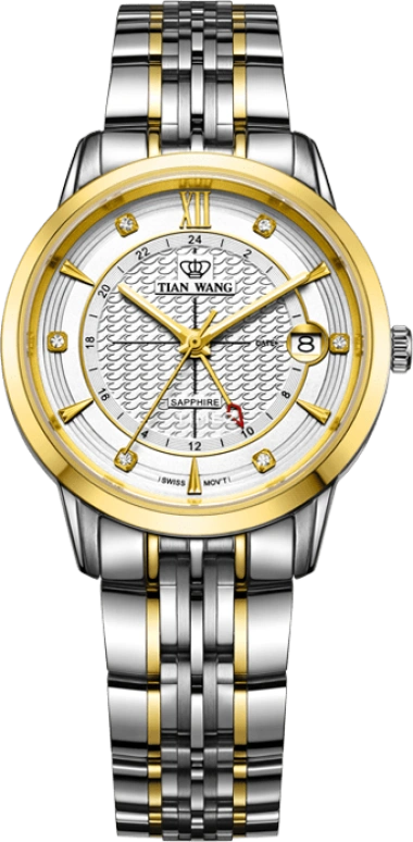 TianWang,Grace 32mm,32mm,Stainless Steel,White,Quartz,Day,Sapphire,Crystal Glass,LS3817T,LS3817T/D