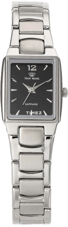 TianWang,Grace ,Stainless Steel,Black,Quartz,Sapphire,Crystal Glass,Square,LS3361S