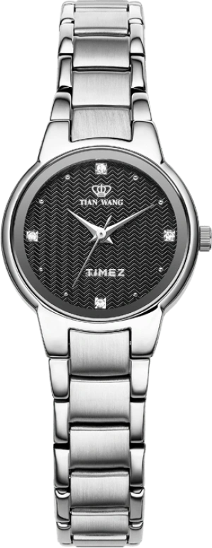 TianWang,Grace ,Stainless Steel,Black,Quartz,Day,Sapphire,Crystal Glass,LS3502S