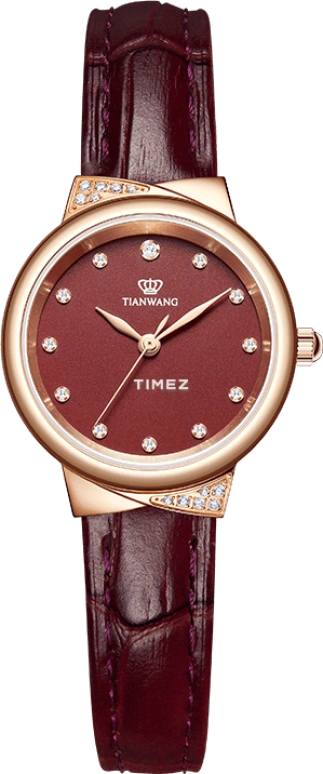 TianWang,Loulan 26mm,26mm,Stainless Steel,Wine Red,Quartz,Crystal Glass,Round,LS3951P1,LS3951P1.LR.R.A