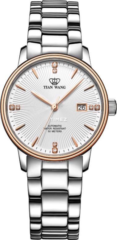 TianWang,Kunlun ,Stainless Steel,Rose Gold,Silver White,Automatic,Day,Sapphire,Glass,LS51002TP,LS51002TP.D.S.S