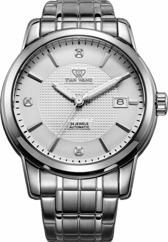 TianWang,Other ,Stainless Steel,Silver White,Automatic,Day,Sapphire,Crystal Glass,GS5726S,GS5726S/D-A