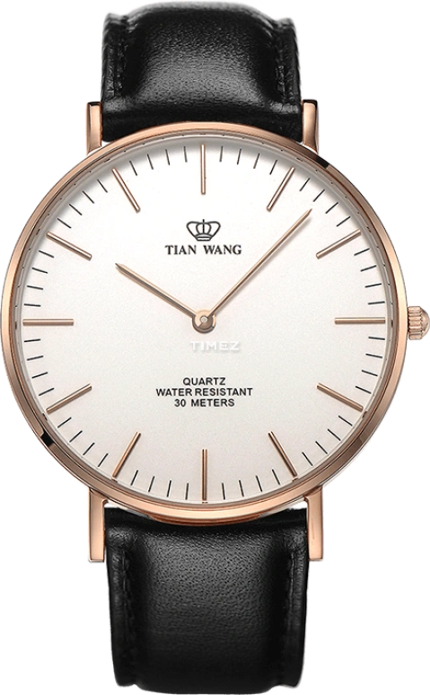 TianWang,TWINKLE 0mm,0mm,Stainless Steel,Rose Gold,White,Quartz,Sapphire,Glass,Round,GS3851P,GS3851P-C