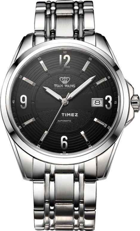 TianWang,Other ,Stainless Steel,White,Automatic,Day,Sapphire,Glass,GS5704S,GS5704S/D-B