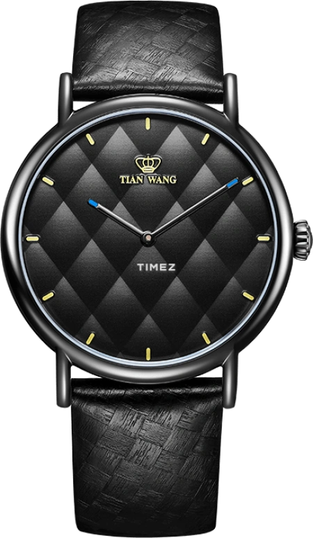 TianWang,Collaboration ,Stainless Steel,Black,Quartz,Glass,Round,GS31085B,GS31085B.LB.B
