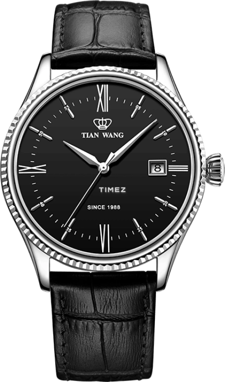 TianWang,Kunlun 39mm,39mm,Stainless Steel,Black,Automatic,Day,Sapphire,Glass,GS5885S,GS5885S/D-B