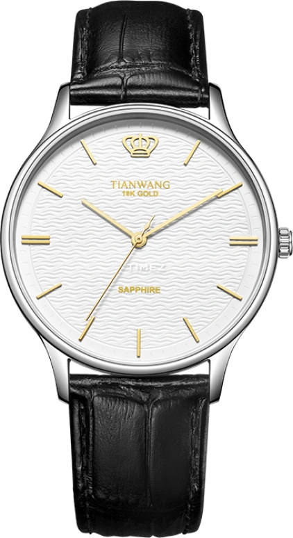 TianWang,18K GOLD ,Stainless Steel,White,Quartz,Crystal Glass,Round,GS31331S,GS31331S.LB.KW