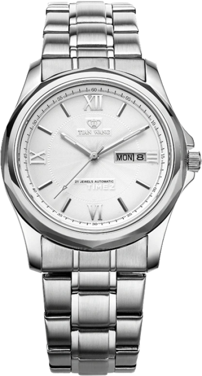 TianWang,Cardiac ,Stainless Steel,White,Automatic,Date,Day,GS5607S,GS5607S/DD-1
