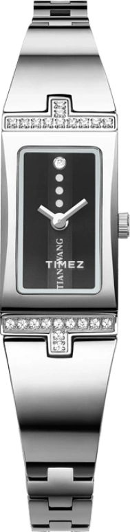 TianWang,Morbidezza ,Stainless Steel,Black,Quartz,Sapphire,Crystal Glass,Square,LS3513S