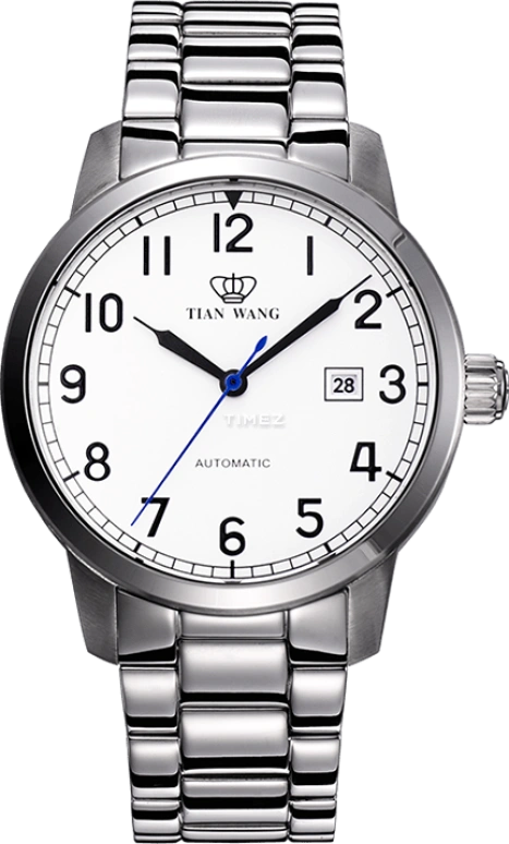 TianWang,Other ,Stainless Steel,White,Automatic,Day,Sapphire,Glass,GS5929S,GS5929S/D-A