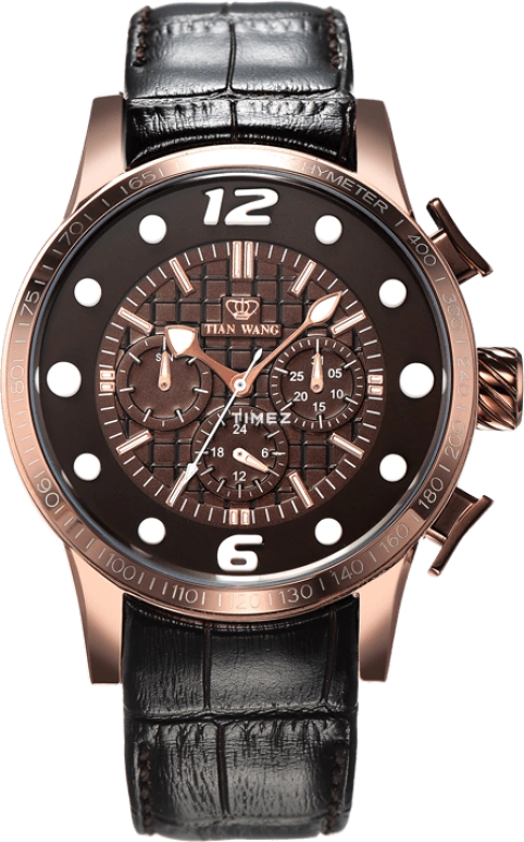 TianWang,Other ,Stainless Steel,Coffee,Quartz,Date,Day,GS5787P,GS5787P/3D-A