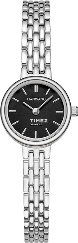 TianWang,Sea 19.50mm,19.50mm,Stainless Steel,Black,Quartz,Glass,Round,LS31274S,LS31274S.S.B