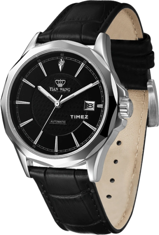 TianWang,Other ,Stainless Steel,Black,Automatic,Day,Sapphire,Glass,GS5792S,GS5792S/D-B