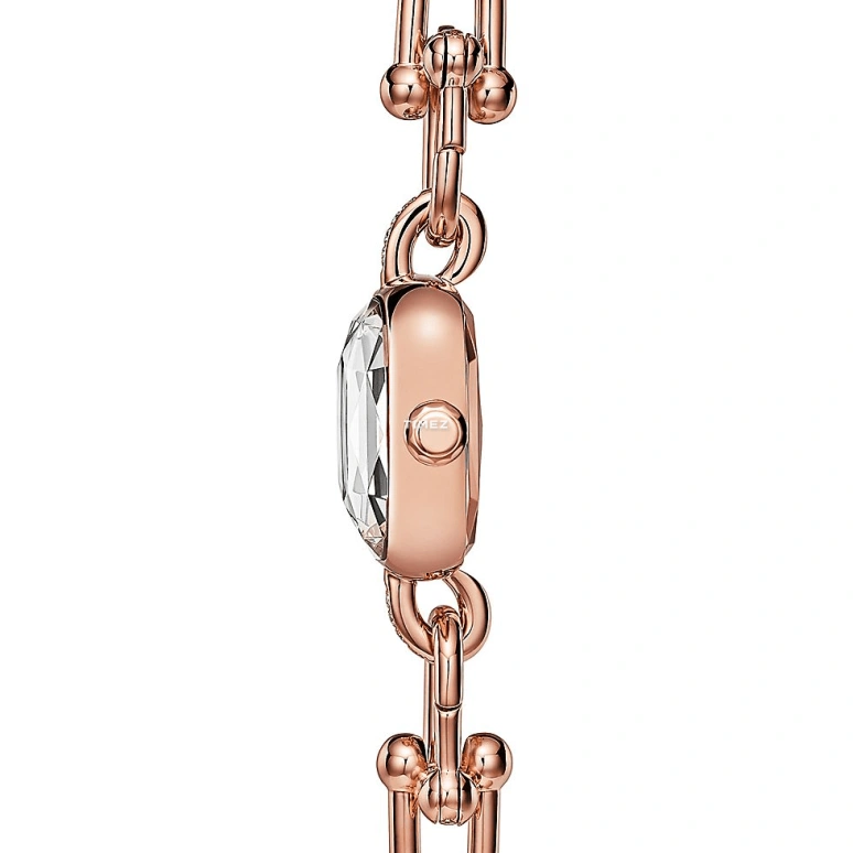Tiffany,Tiffany HardWear 24.50mm,24.50mm,Rose Gold,White,Quartz,Cushion,GRP12329