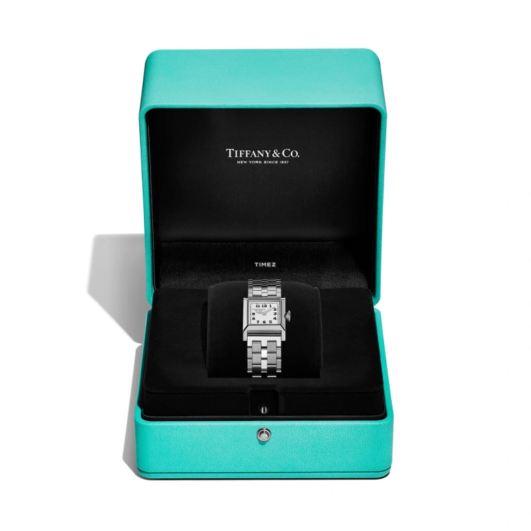 Tiffany,Union Square 20mm,20mm,Stainless Steel,White,Quartz,Square,Silver,73332532
