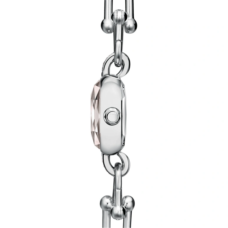 Tiffany,Tiffany HardWear 24.50mm,24.50mm,Stainless Steel,Pink,Quartz,Cushion,Silver,74849830