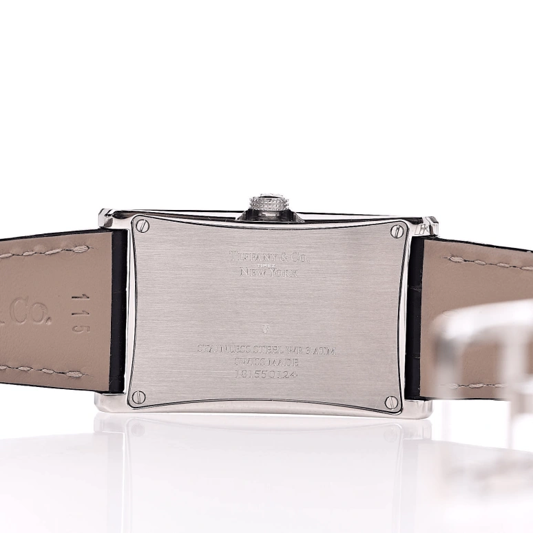 Tiffany,EAST WEST™ 25mm,25mm,Stainless Steel,Black,Quartz,Sapphire,Crystal Glass,Square,44x25,44x25-01