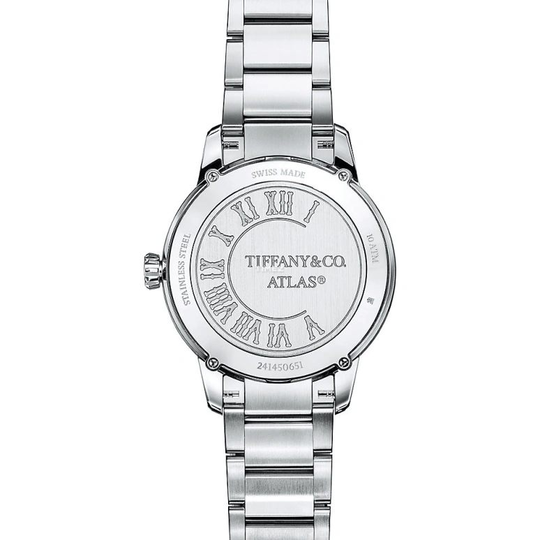 Tiffany,Atlas® 38mm,38mm,Stainless Steel,White,Automatic,Round,Silver,75417845