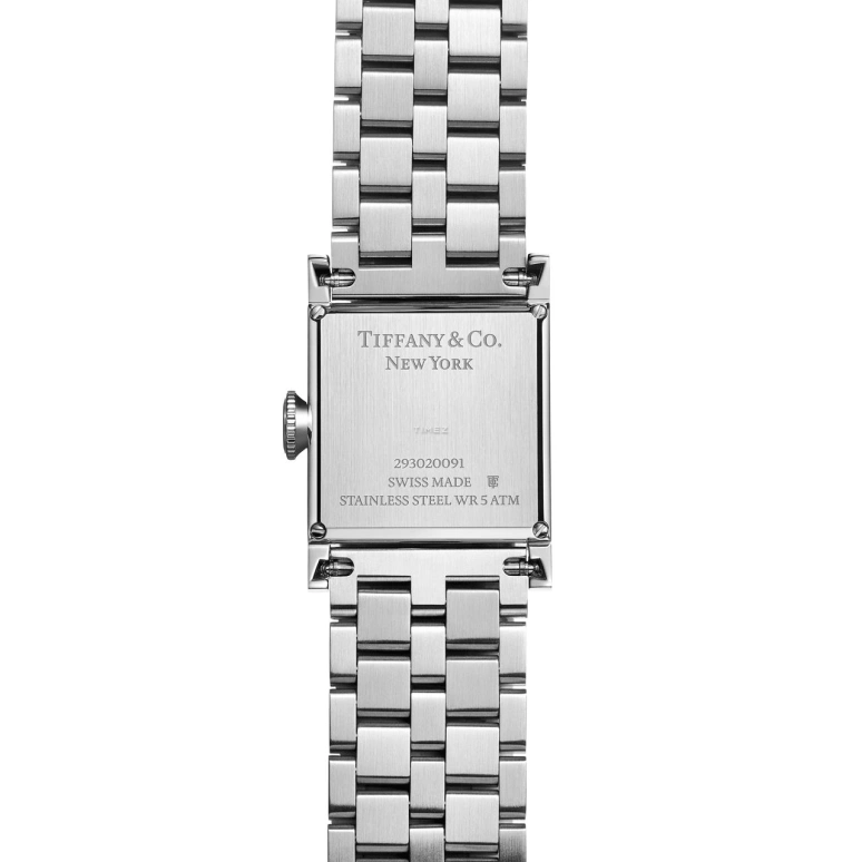 Tiffany,Union Square 20mm,20mm,Stainless Steel,Blue,Quartz,Square,Silver,73332575