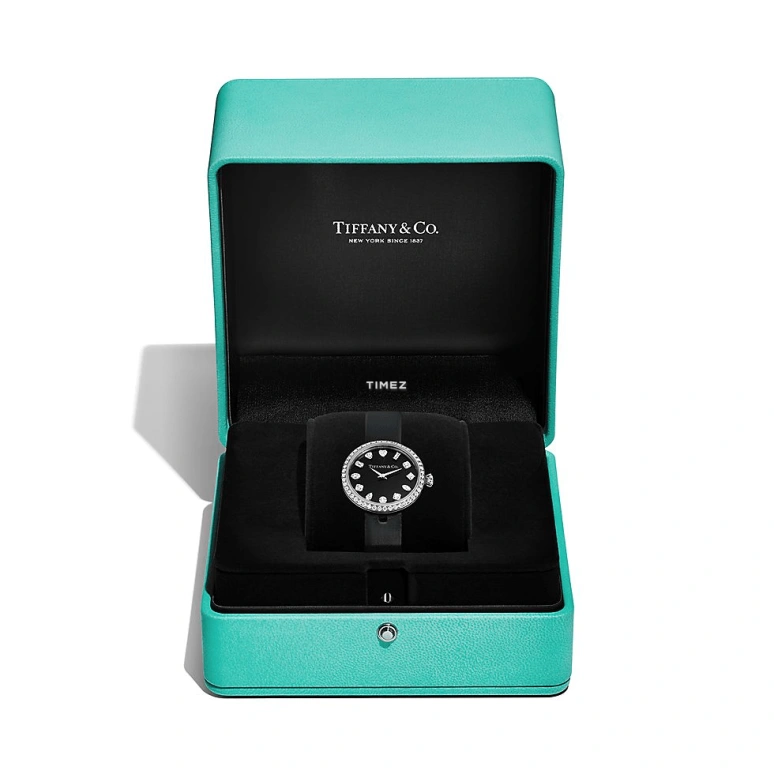 Tiffany,Eternity 28mm,28mm,White Gold,Black,Quartz,Round,Silver,73580501