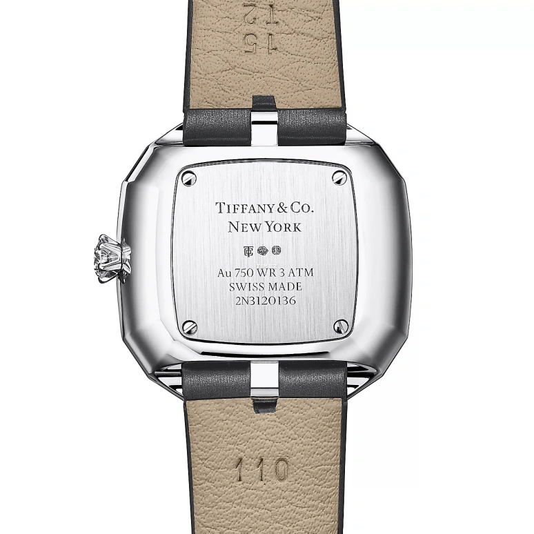 Tiffany,Eternity 28mm,28mm,White Gold,Blue,Quartz,Cushion,Silver,73580854