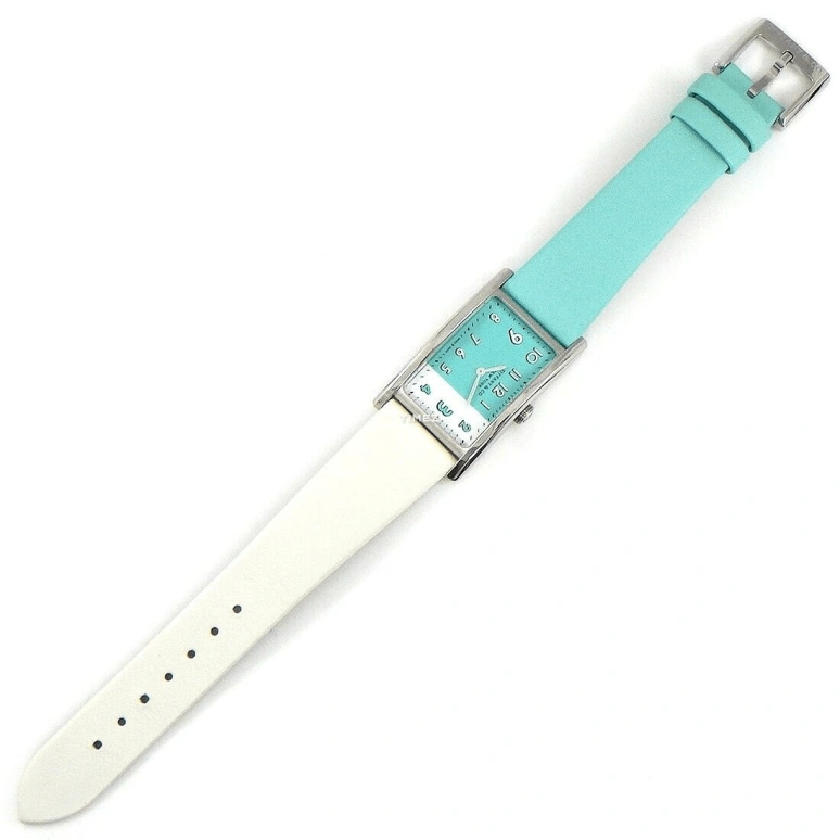 Tiffany,EAST WEST™ 37x22mm,37x22mm,Stainless Steel,White,Quartz,Sapphire,Crystal Glass,Square,2,2-HAND 37 X 22 