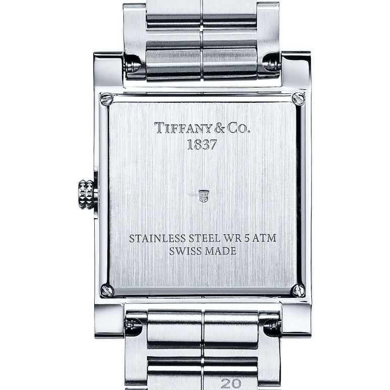 Tiffany,1837 MAKERS 22mm,22mm,Stainless Steel,Silver,Quartz,Sapphire,Crystal Glass,Square,67460413