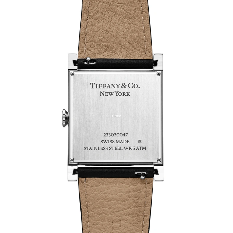 Tiffany,Union Square 30mm,30mm,Stainless Steel,Blue,Automatic,Square,Silver,74850618