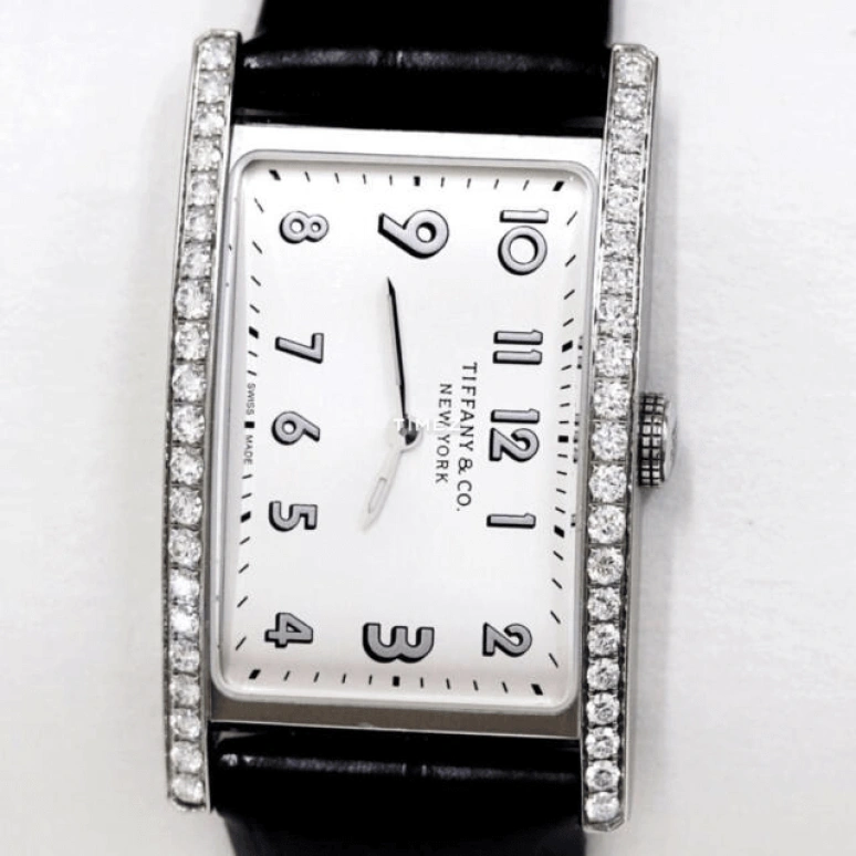 Tiffany,EAST WEST™ 22mm,22mm,Stainless Steel,White,Quartz,Sapphire,Crystal Glass,Square,2,2-Hand 37 x 22 -01
