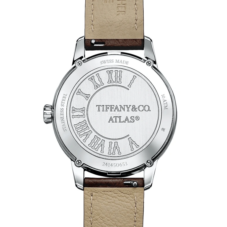 Tiffany,Atlas® 38mm,38mm,Stainless Steel,Blue,Automatic,Round,Silver,75417616