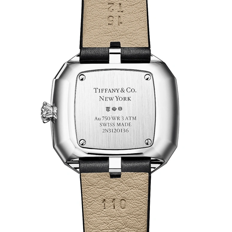 Tiffany,Eternity 32mm,32mm,White Gold,Black,Quartz,Cushion,Silver,73580838