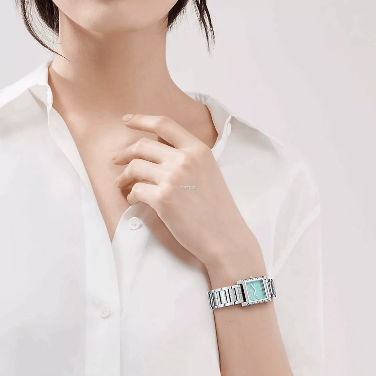Tiffany,1837 MAKERS 22mm,22mm,Stainless Steel,Green,Quartz,Sapphire,Crystal Glass,Square,67460537