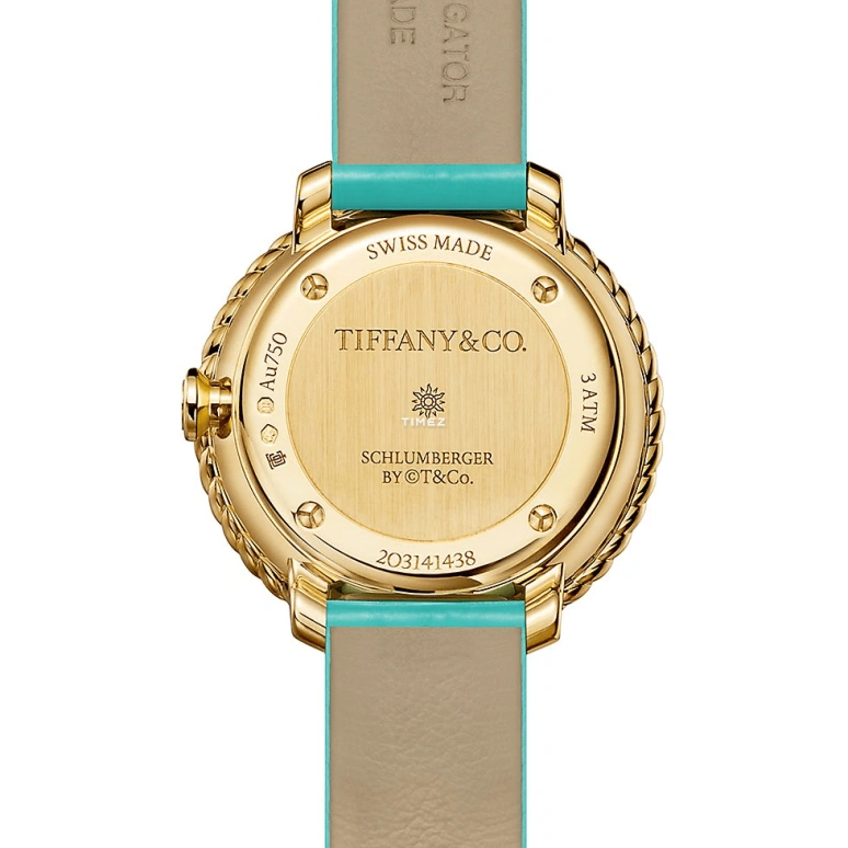 Tiffany,Tiffany Rope 27mm,27mm,Yellow Gold,White,Quartz,Solar Charging,Round,75417306