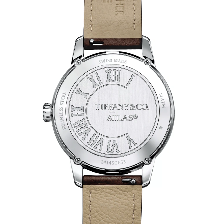 Tiffany,Atlas® 38mm,38mm,Stainless Steel,Blue,Automatic,Round,Silver,75417624