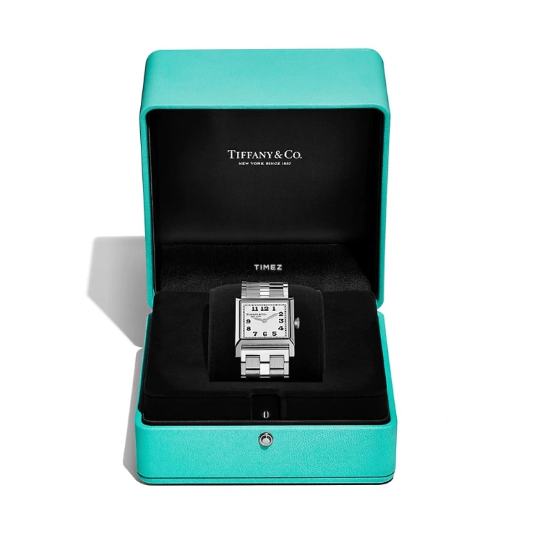 Tiffany,Union Square 27mm,27mm,Stainless Steel,White,Quartz,Square,Silver,73344549