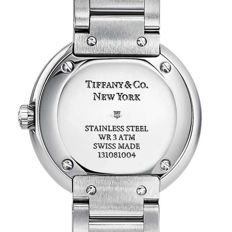 Tiffany,Atlas® 24mm,24mm,Stainless Steel,White,Quartz,Round,Silver,62867450