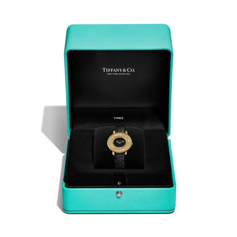 Tiffany,Tiffany Rope 27mm,27mm,Yellow Gold,Black,Eco-Drive,Solar Charging,Round,75417330