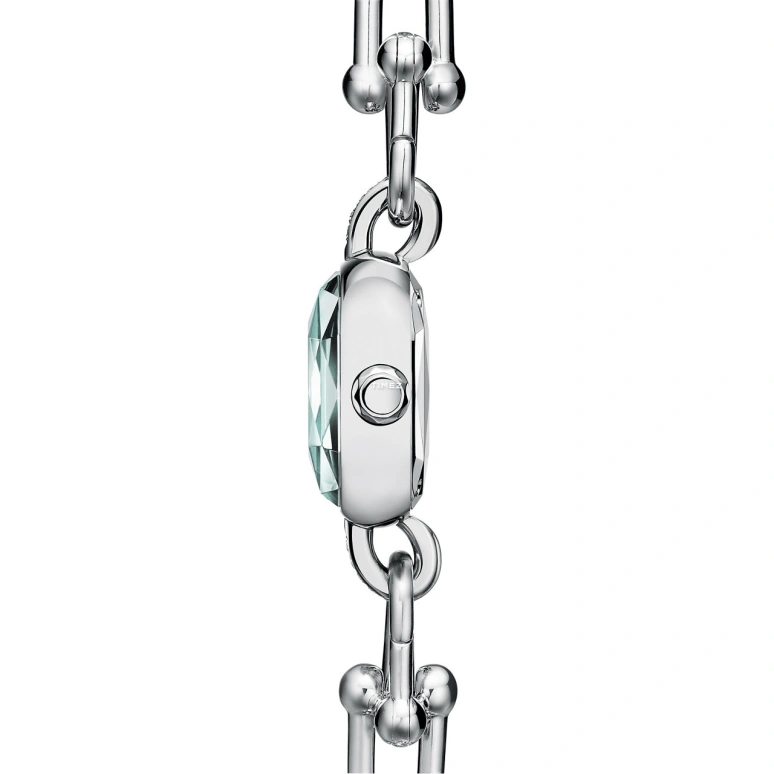 Tiffany,Tiffany HardWear 24.50mm,24.50mm,Stainless Steel,Blue,Quartz,Square,Silver,73331277