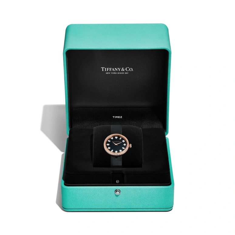 Tiffany,Eternity 28mm,28mm,Rose Gold,Black,Quartz,Round,73580463